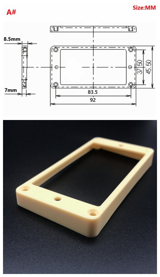 2pcs Humbucker Pickup Ring Curved/Flat Base Pickup Frame Epiphone LP Guitar AU