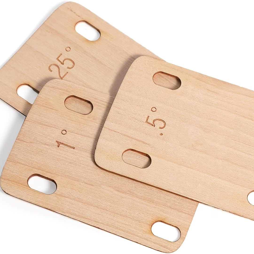 Guitar Neck Wood Shims Set0.25° 0.5° 1° Guitar Bass Neck Angle Adjustment Repair