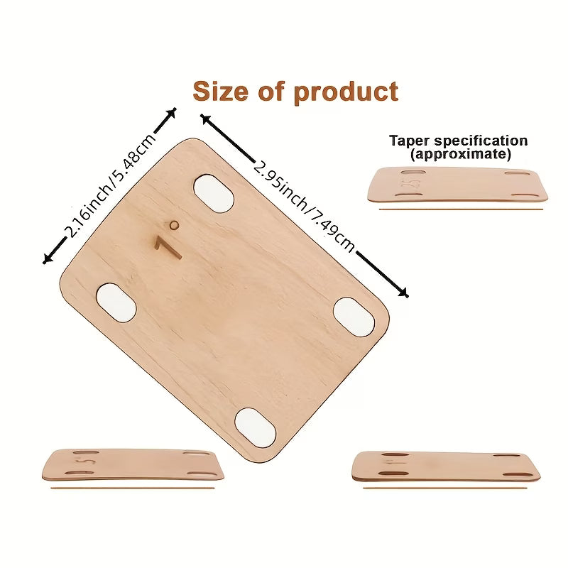 Guitar Neck Wood Shims Set0.25° 0.5° 1° Guitar Bass Neck Angle Adjustment Repair