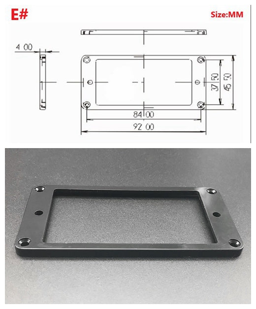 2pcs Humbucker Pickup Ring Curved/Flat Base Pickup Frame Epiphone LP Guitar AU