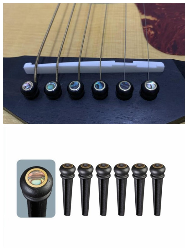 Ebony wood Guitar String Nails Pins 3.0mm abalone shell Guitar Accessories AU