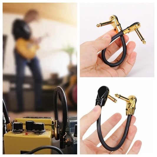6.35mm Guitar Effects Pedal Patch Jumper Cables Pancake Audio Cables15/30cm AU