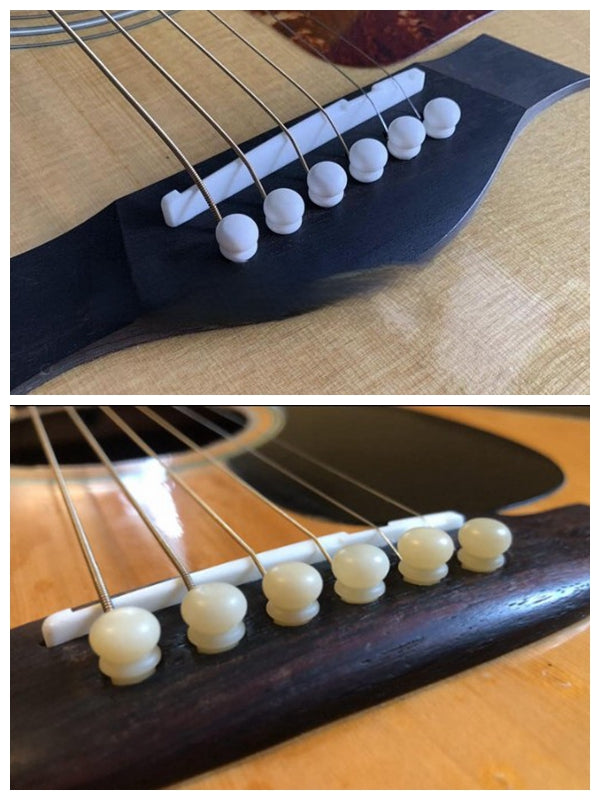 High Quality Bone Guitar String Nails Folk Guitar Solid String Pins Guitar Accessories