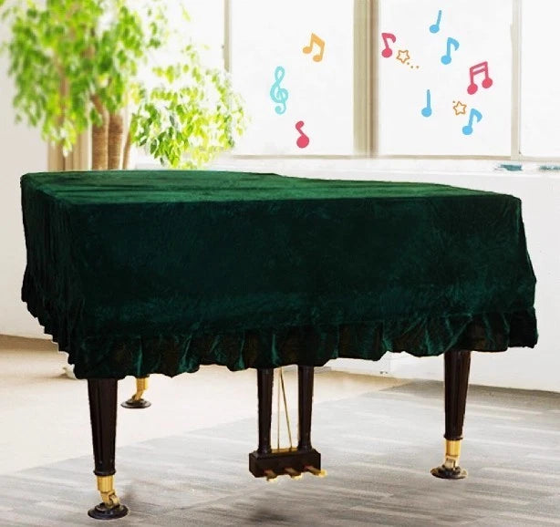 Thicken Velvet Grand Piano Cover Pleuche Bordered Dust Full Protective Cover AU