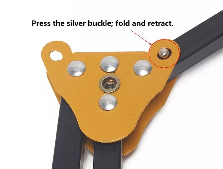 Foldable Metal Triangle Clarinet Flute Oboe Stand Yellow Base Wind Instrument AU