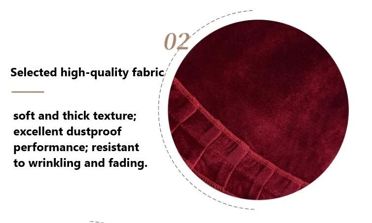 Classic Nostalgic Style Piano Cover Velvet Half-Cover Dustproof Protection