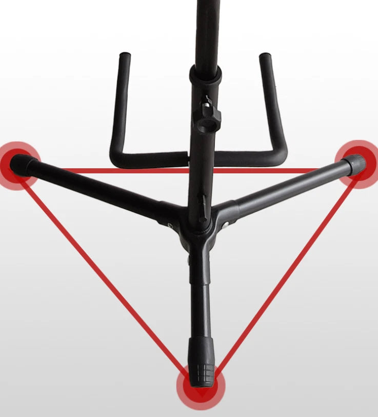 Upgraded Electric Acoustic Bass Tripod Folding Guitar Stand Floor Rack GigHolder