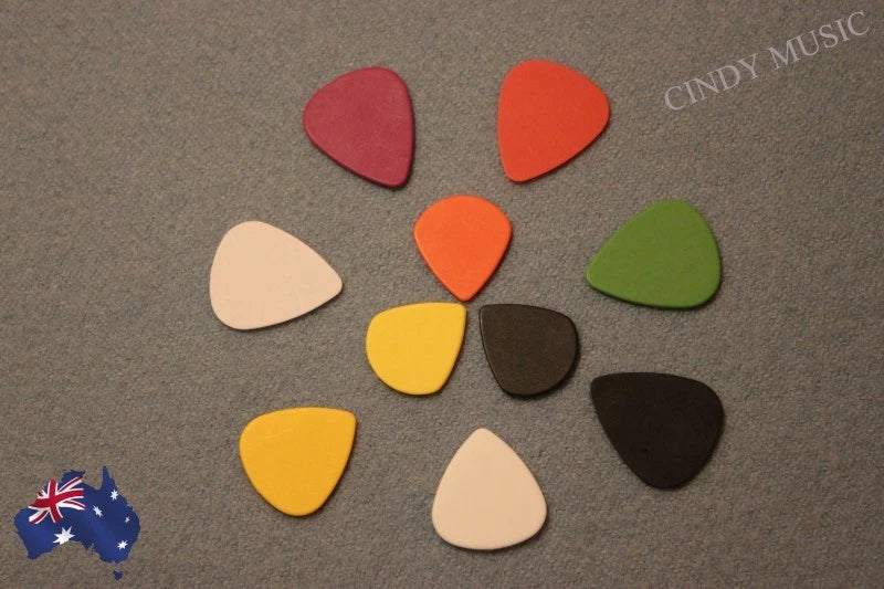 10PCS Guitar Picks Bulk Coloured Celluloid Plectrums Standard Mixed Gauges