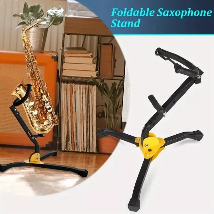 Portable Folding SAXOPHONE STAND Space Saving Design Durable Metal Construction