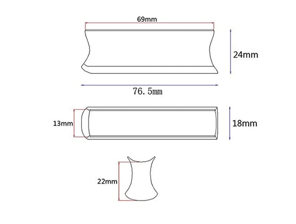 Solid Hawaiian Guitar Slide Tonebar Lap Steel Metal Electric Guitar Accessory silver