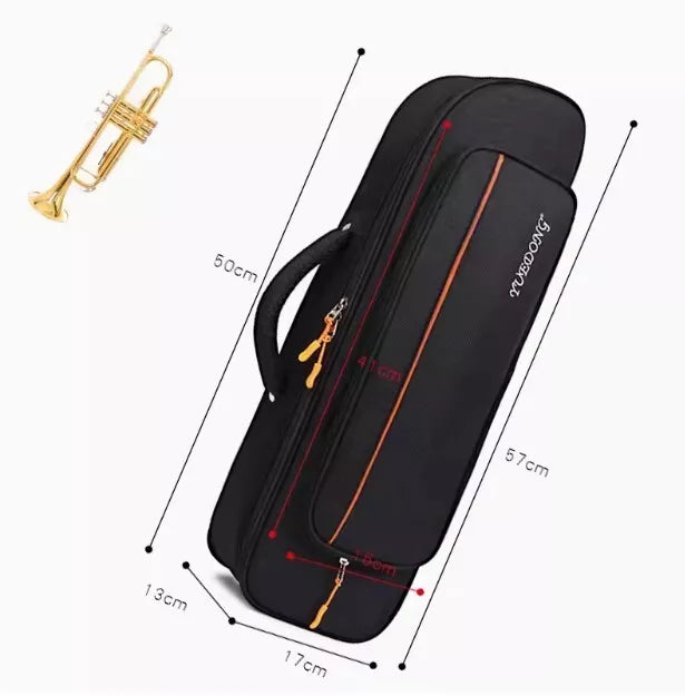 Portable thickened Trumpet Bag Backpack Soft Storage Case Brass Instrument AU