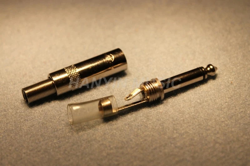 2PCS GUITAR CABLE CONNECTOR/GUITAR METAL PLUG CONNECTOR FOR "JACKS