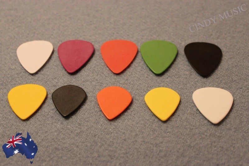 10PCS Guitar Picks Bulk Coloured Celluloid Plectrums Standard Mixed Gauges