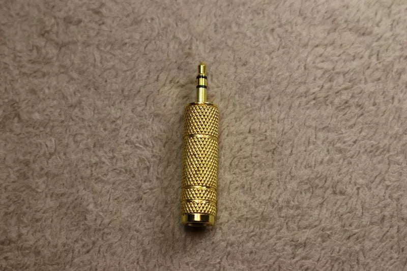 1-20 PCS PREMIUM 3.5mm Male to 6.5mm Female Aux Adapter Gold Headphone Audio AU