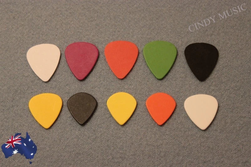 10PCS Guitar Picks Bulk Coloured Celluloid Plectrums Standard Mixed Gauges