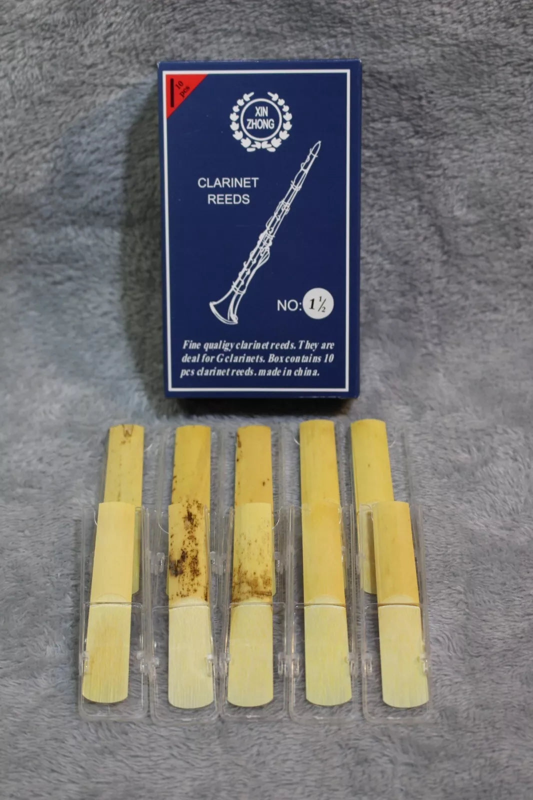 Clarinet Reeds bB 10piece Strength1.5Traditional Better Sound Wind Instrument AU