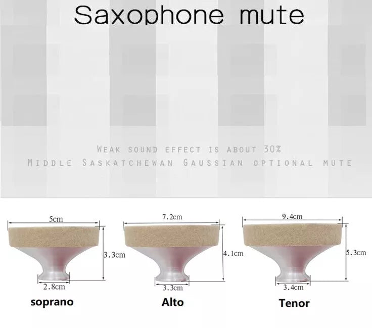 Saxophone Mute Silencer Soprano Alto Tenor Sax Muffler Instrument Accessory AU
