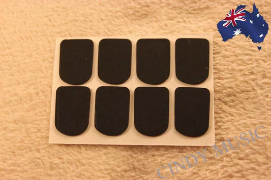 8pcs Silicone Soprano Saxophone Clarinet Mouthpiece Pads Vibration Black AU