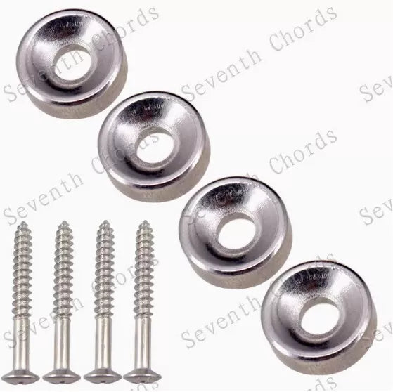 1Pc/4Pcs Electric Guitar Bass Neck Mounting Ferrules Screws Guitar Bass Parts AU