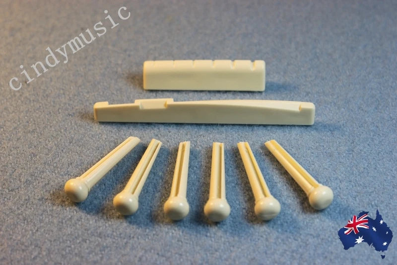 Guitar 6 Strings Acoustic Guitar Bridge Pins Saddle Nut set