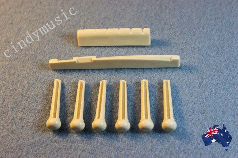 Guitar 6 Strings Acoustic Guitar Bridge Pins Saddle Nut set