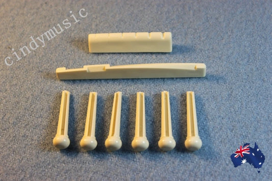 Guitar 6 Strings Acoustic Guitar Bridge Pins Saddle Nut set