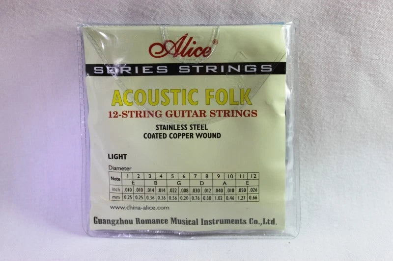 12-Pack Bronze Acoustic Guitar Strings Set Clear Dynamic Sound Copper Alloy