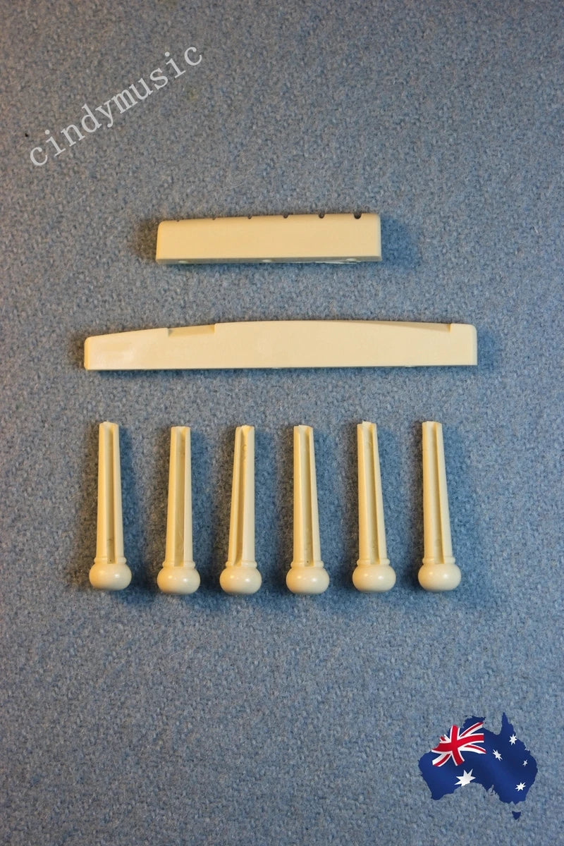 Guitar 6 Strings Acoustic Guitar Bridge Pins Saddle Nut set
