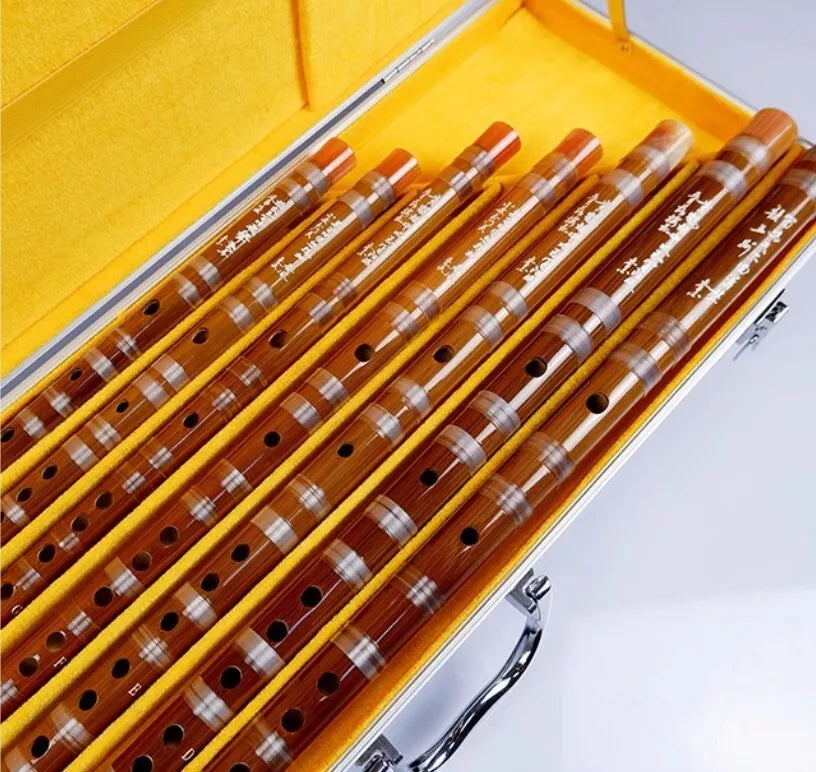 Professional 5pcs set Bamboo Dizi Flute Traditional Flute Musical Instruments AU