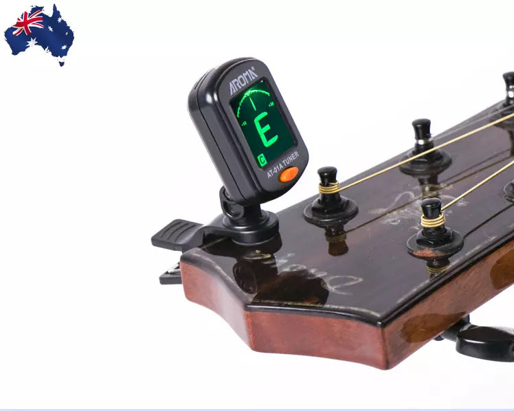 Digital Tuner Clip On Bass Guitar Violin ukulele LCD Battery Multifunction Tuner