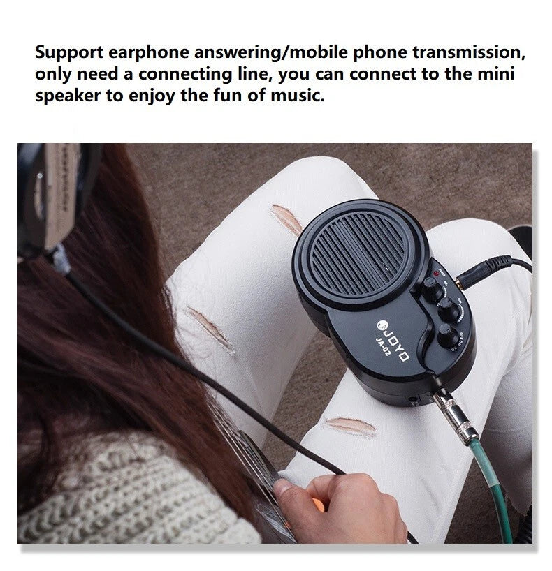Guitar Mini Amplifier Headphone Clean Distortion with Earphone 3.5mm Interface