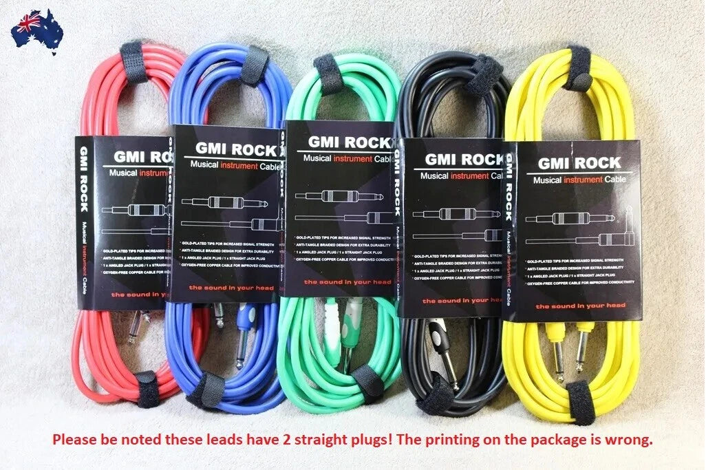 3M5M10M Guitar Lead Instrument Amp Cable Noiseless Audio Cable 2xStraight plug