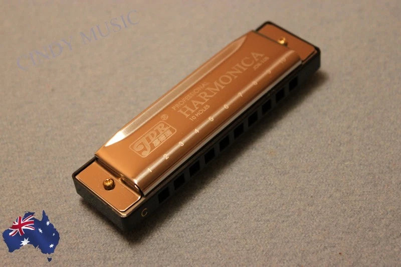 10Holes C Key Harmornica for Blues Rock Jazz Folk+Cloth+Case+Harmonica package