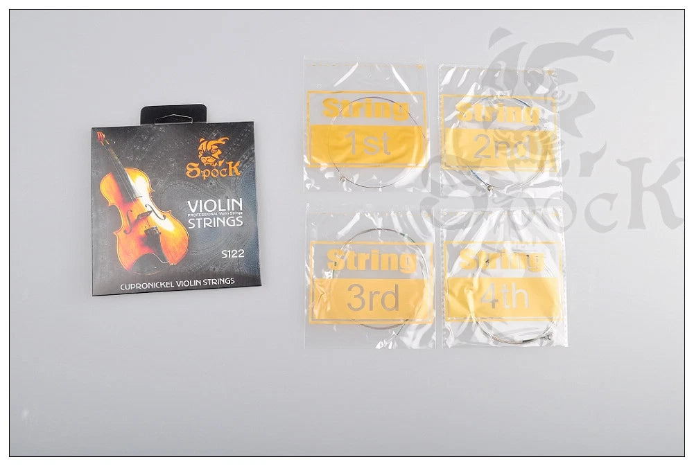 SPOCK Violin Strings Universal Full Set G-D-A-E Premium Alloy 4/4 3/4 1/2 1/4