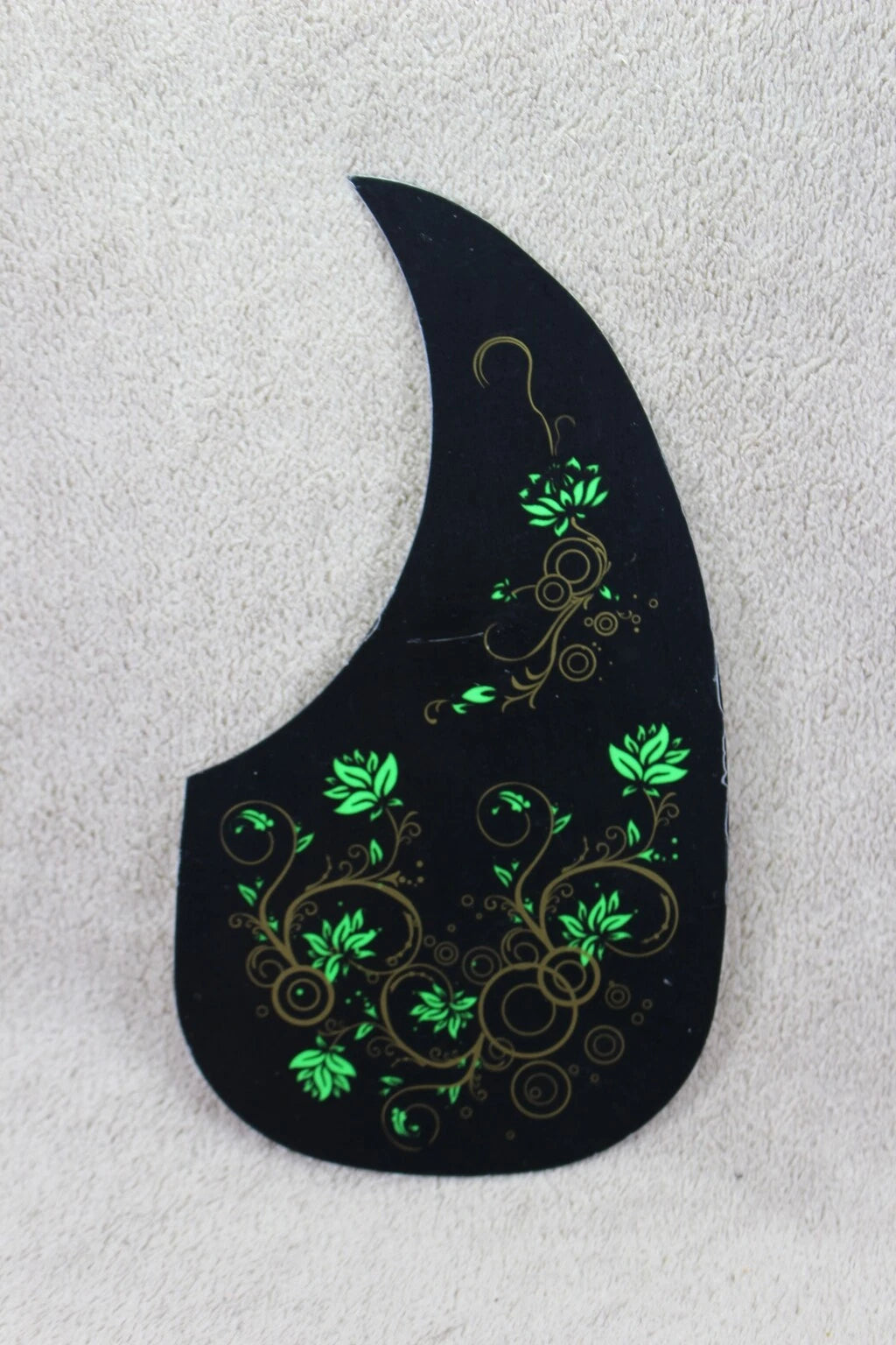 Comma Shaped Acoustic Guitar Self Adhesive guard Scratch Plate Folk green patter
