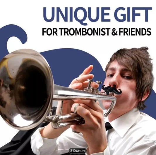 Fun Black Mustache Clip Trombone and Trumpet Mouthpiece Brass Players Accessory