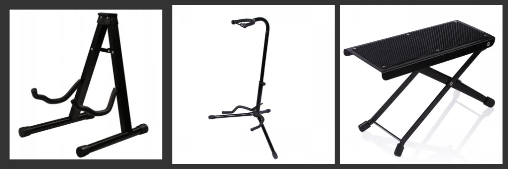 2PCS Guitar Stand + 1PCS Guitarists Footstool