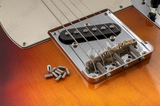 12Pcs Silver Metric M3x10mm ST/TL Steel Guitar Bridge Saddle Height Screws DIY