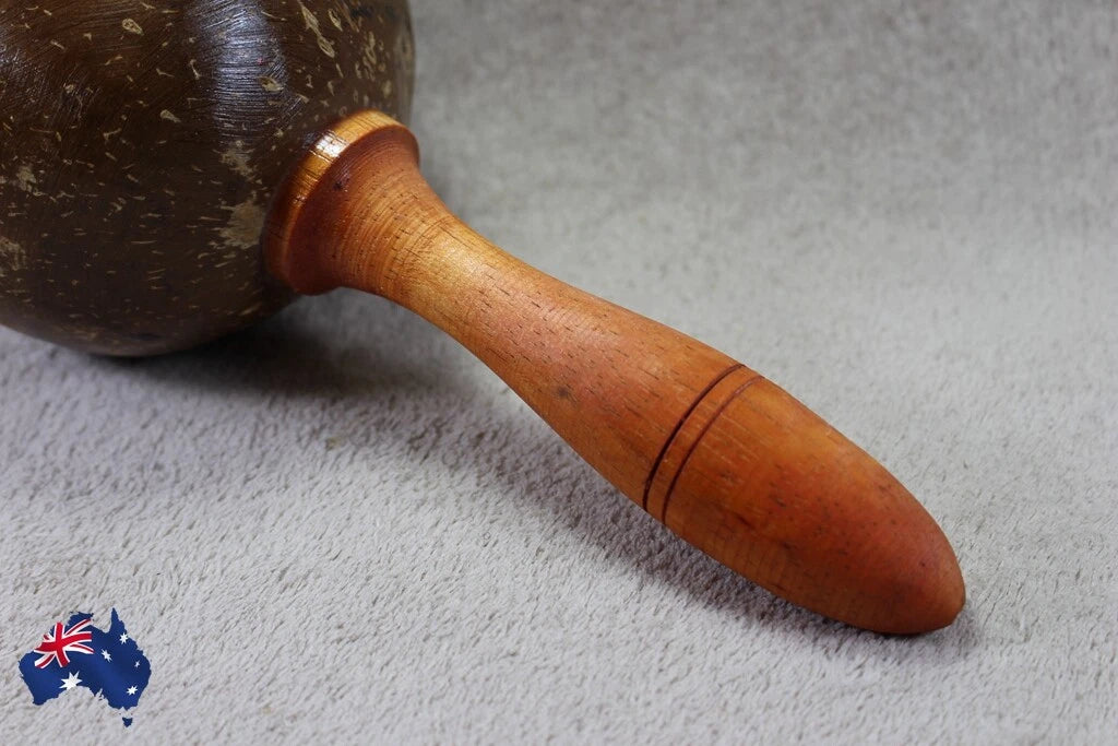 2pcs natural coconut shell maracas Indonesia hand painted Tropical Party Percussion