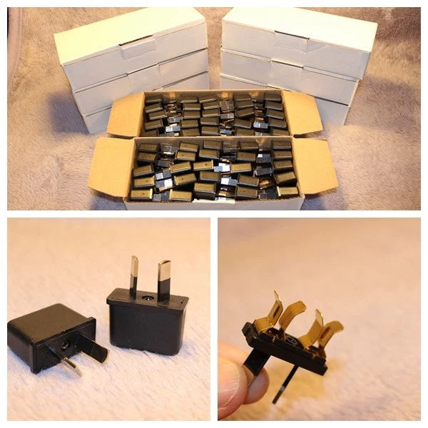 200PCS USA US EU ADAPTER PLUG TO AU AUS AUSTRALIA TRAVEL POWER PLUG CONVERTOR