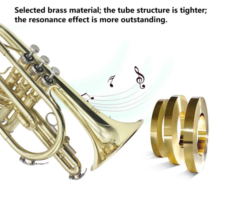 Professional Bb Flat Cornet Brass Instrument Silver-Plated Mouthpiece with Carry