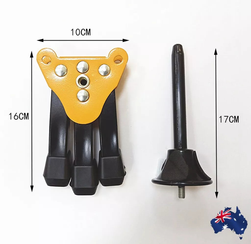 Foldable Metal Triangle Clarinet Flute Oboe Stand Yellow Base Wind Instrument AU