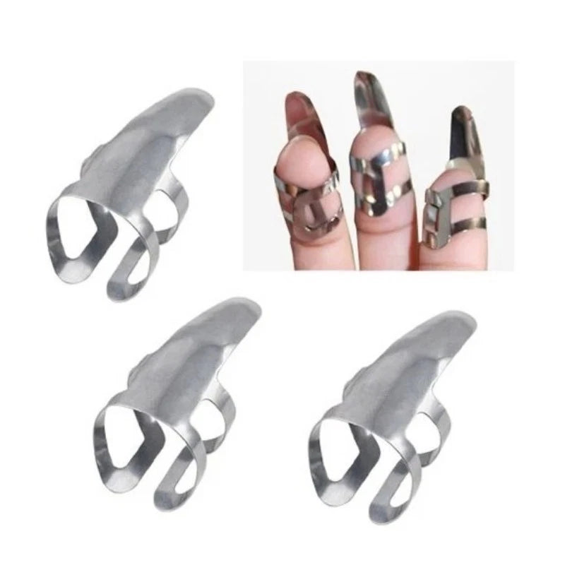 1Pc Metal Acoustic Guitar Picks Banjo Ukulele Finger Nail Picks Adjustable