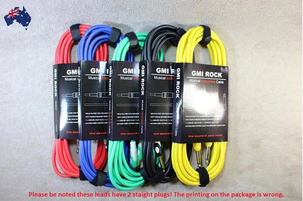 3M5M10M Guitar Lead Instrument Amp Cable Noiseless Audio Cable 2xStraight plug