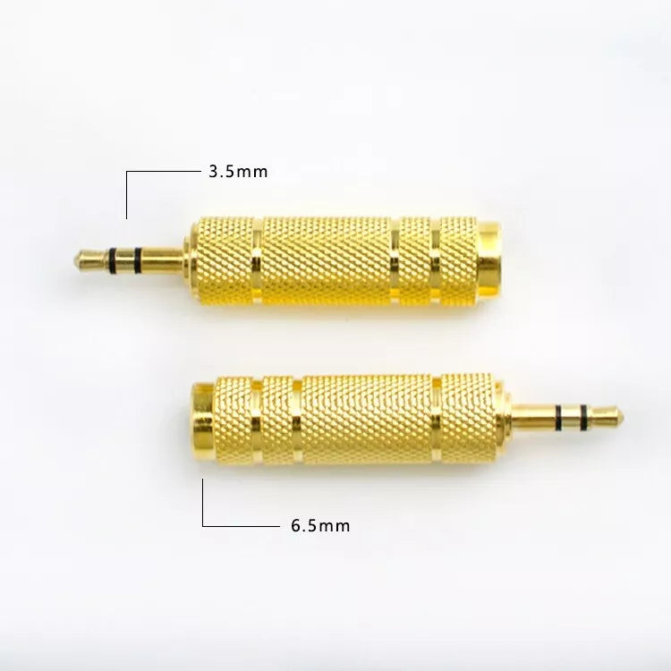 1-20 PCS PREMIUM 3.5mm Male to 6.5mm Female Aux Adapter Gold Headphone Audio AU