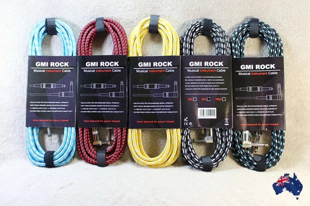 3M 5M 10M Guitar Lead Instrument Amp Cable Noiseless Audio Cable Braided Tweed
