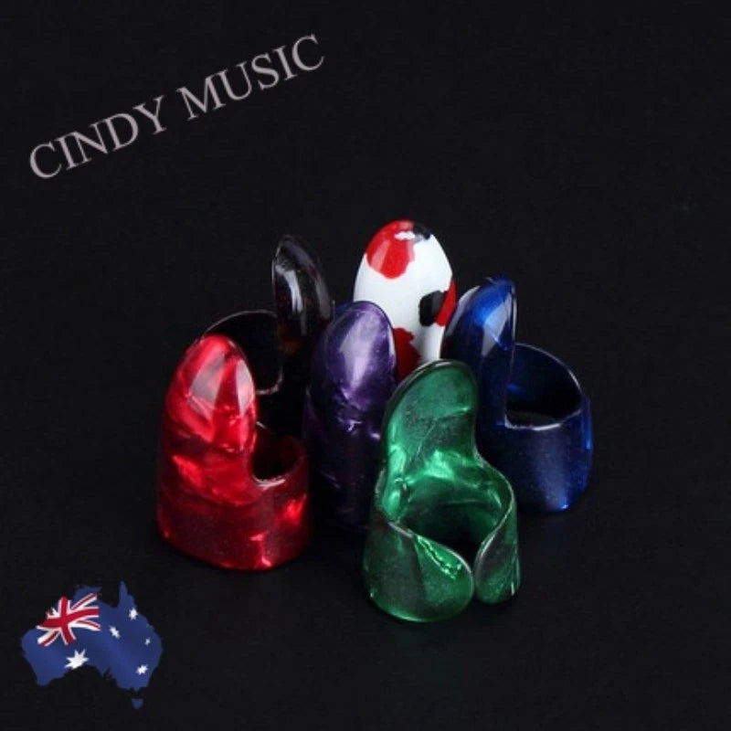 2PC Finger Acoustic Nail Celluloid Guitar Banjo Thumb Picks Plectrum Accessories