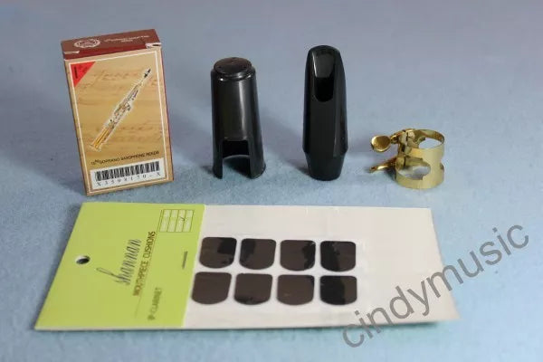 Soprano Saxophone Mouthpiece Set Mouthpiece/Cap/Metal Ligature/10xReeds/8xpadsAU