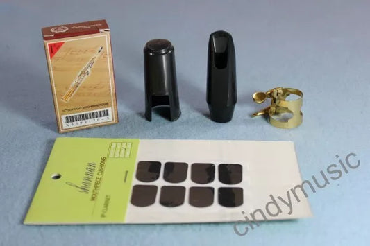 Soprano Saxophone Mouthpiece Set Mouthpiece/Cap/Metal Ligature/10xReeds/8xpadsAU