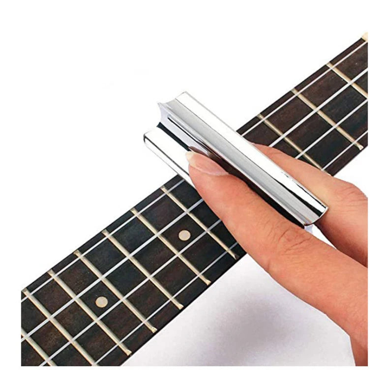 Solid Hawaiian Guitar Slide Tonebar Lap Steel Metal Electric Guitar Accessory silver
